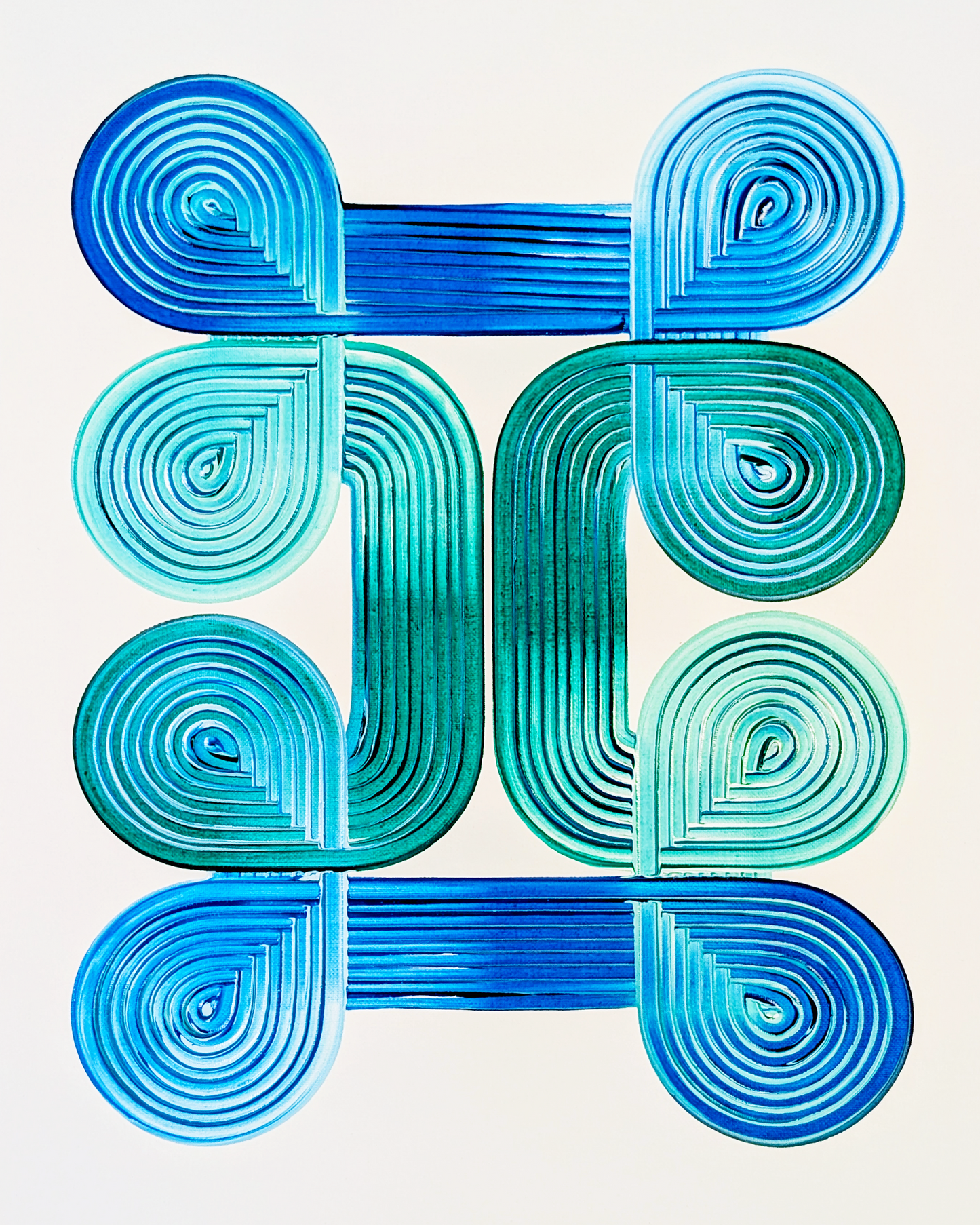 Design #11 - Blue Green White