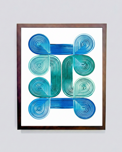 Design #11 - Blue Green White