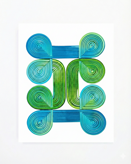 Design #11 - Blue Green White 2