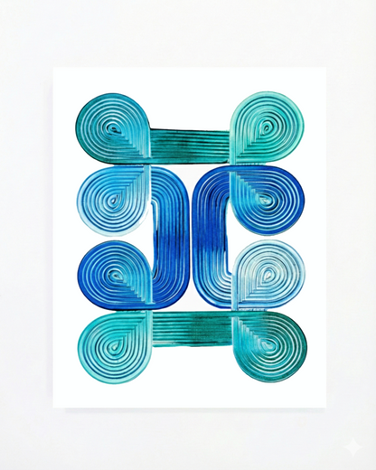 Design #11 - Green Blue White