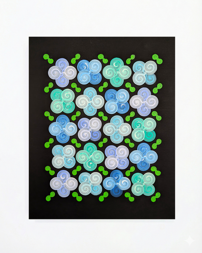 Design #13 - Floral - Blue BC